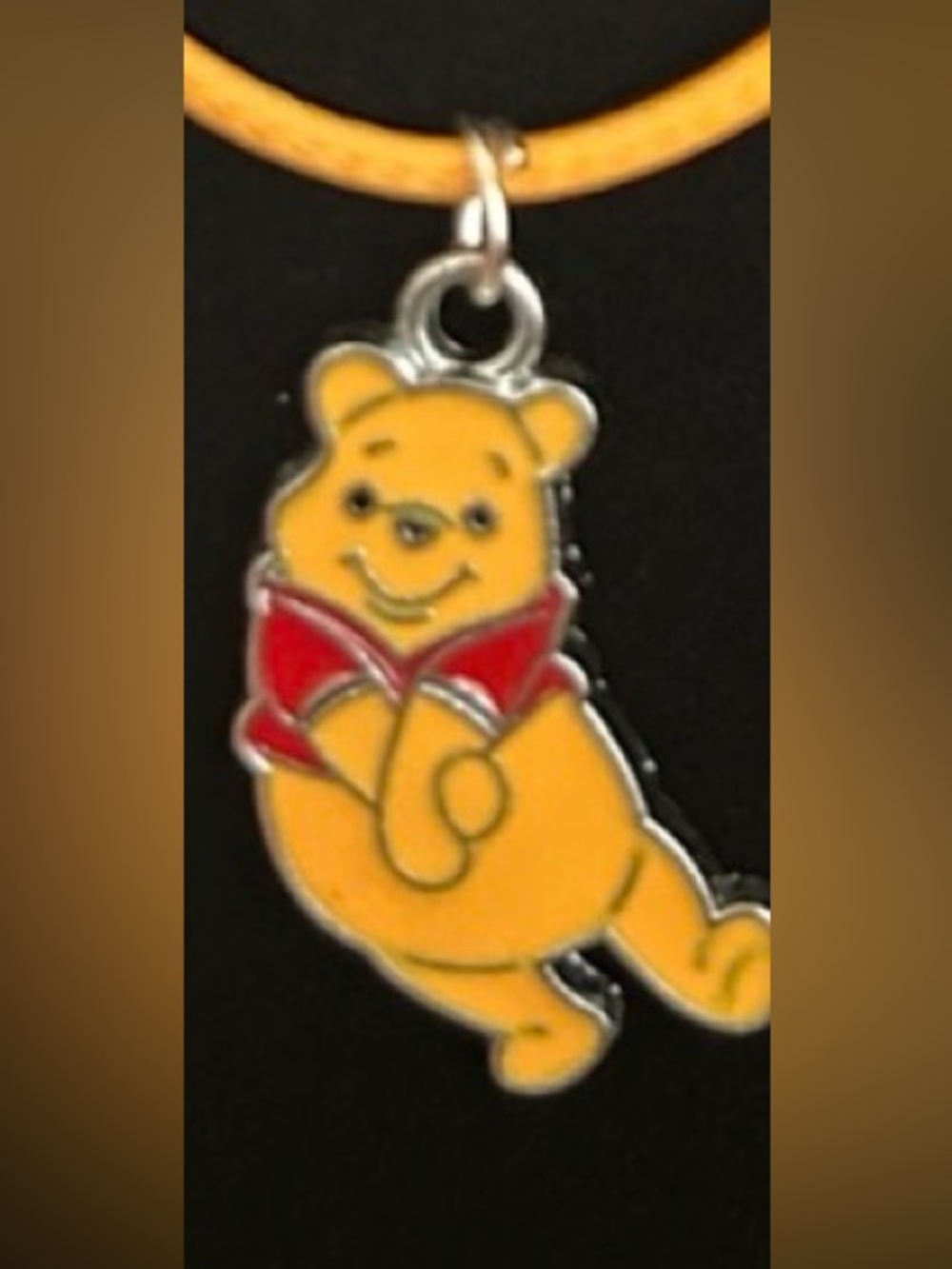 Yellow Winnie the Pooh Pendant Necklace for Kids